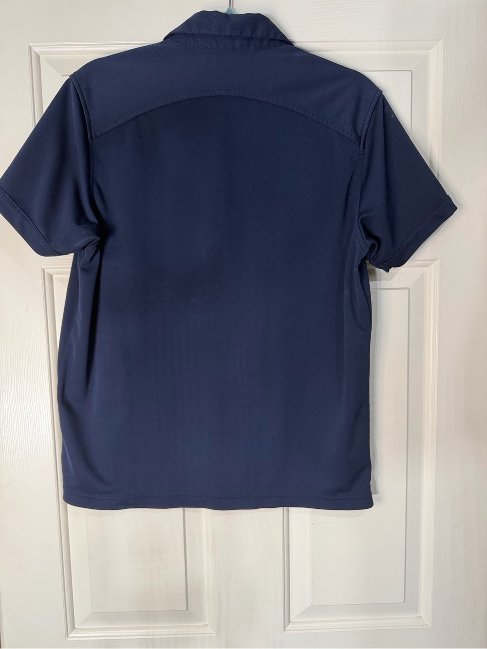 Ministry of Supply Mens Apollo 3 Dark Navy Polo. Short sleeve, slim fit, size M
